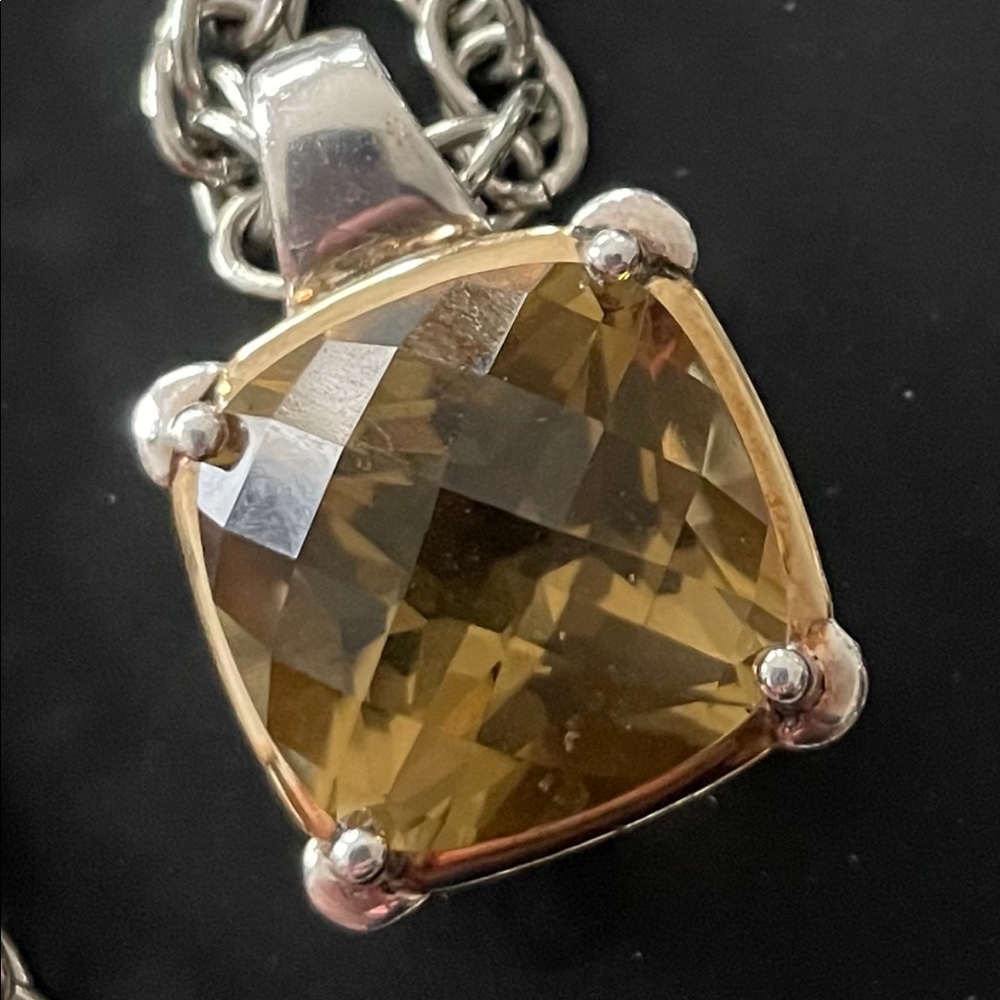 Lorenzo Sterling and 18K Honey Citrine Necklace
